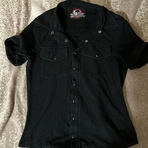 lip service button up